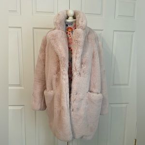 K.Zell Surfin Bird oversized Faux Fur Coat